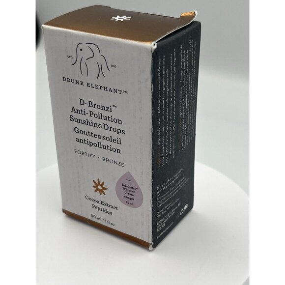 Drunk Elephant D-Bronzi Anti-Pollution Sunshine Drops - 1oz. Lot Of One SEE NIB - Picture 9 of 16